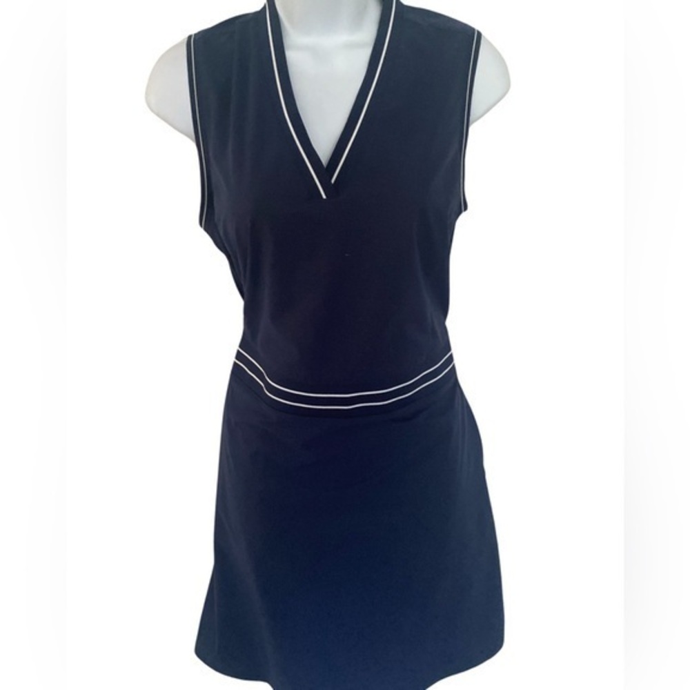 Lady Hagen Golf Dress - M navy /white detail , polyester